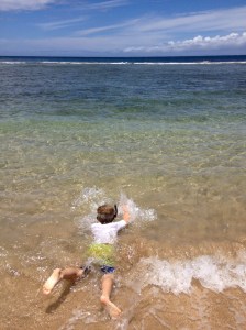 "Stop the car! We must swim" type of water.